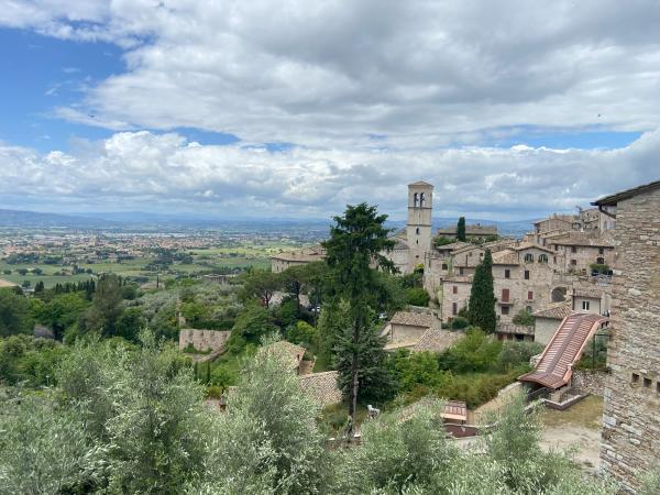 View over the Umbrian valley from Assisi